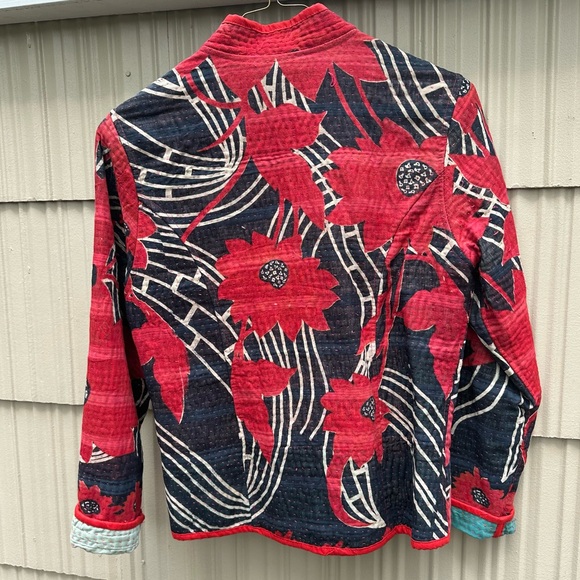 Vintage Cotton Kantha Quilted Blazer - Picture 2 of 6